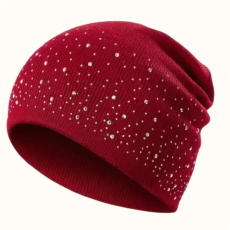 Festival Sparkle Hat with Random Rhinestones - Lightweight Breathable Beanie for Burning for Man and Music Concert Party Outfits - Unisex Minimalist Solid Color Cap for Women Men, Outdoor Rave Bohemian Style Headwear Accessory, Festival Gear, Stylish