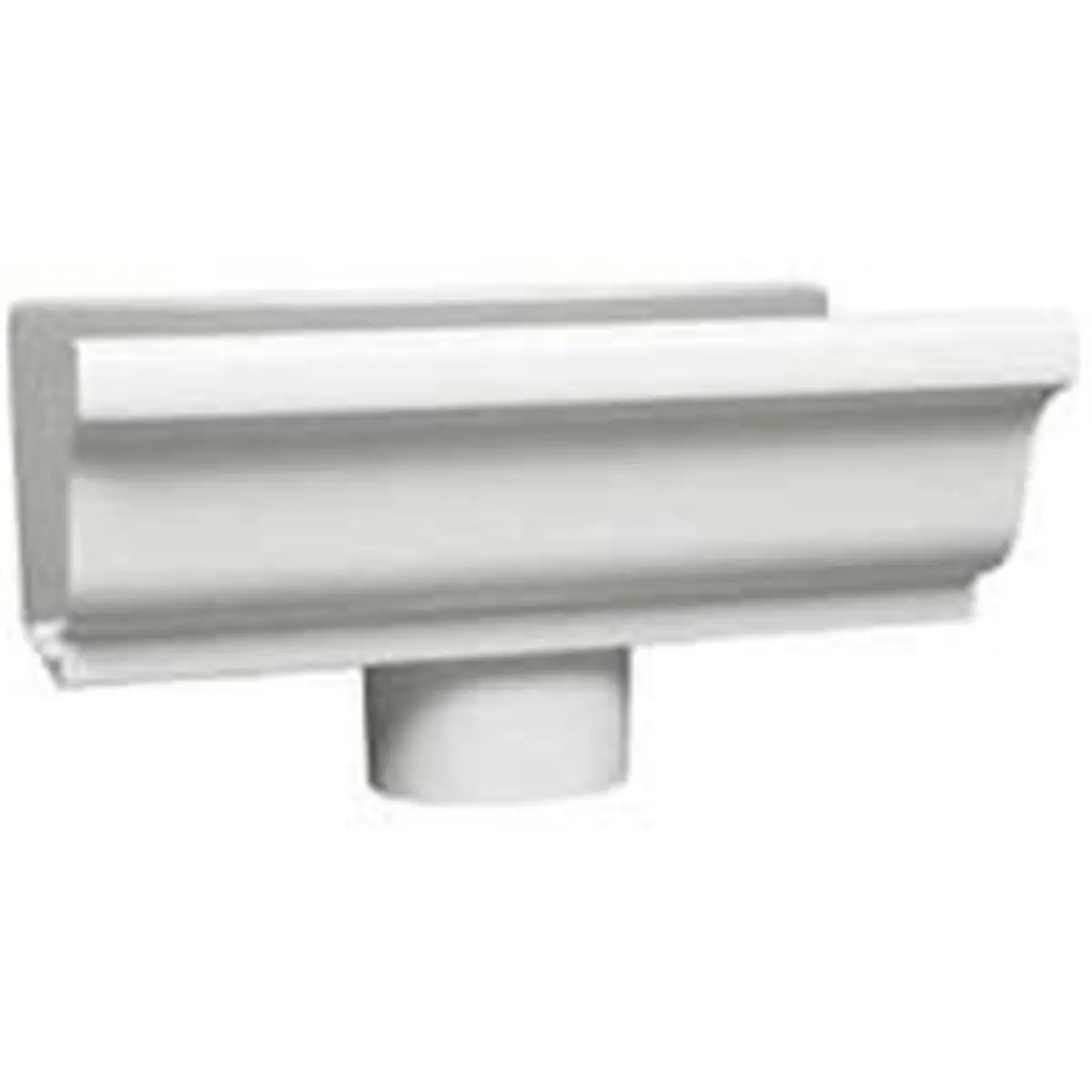 Amerimax Home Products 27010 White Aluminium Gutter End With Outlet - 5 In.