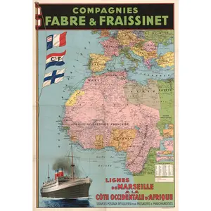 1930-35 Compagnies Fabre & Fraissinet: Lignes de Marseilles a la Cote Occidentale d’Afrique