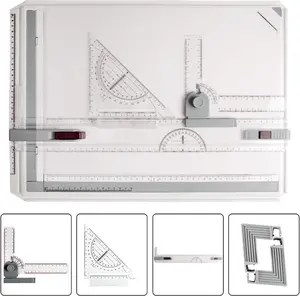 A3 Drawing Board, Lightweight Multi-Funtion Drafting Table with Adjustable Measuring System Angle