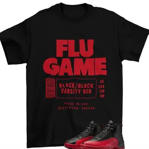 Sneaker Label Jordan 12 Flu Game Sneaker Matching Tee Shirt, Sweatshirt, Hoodie 5NLH