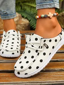 Women's Slip-On Shoes 2026 New Summer Breathable Thin Mesh Toe Sandals, Casual Half-Slip Ons for Women, Comfortable and Stylish Footwear