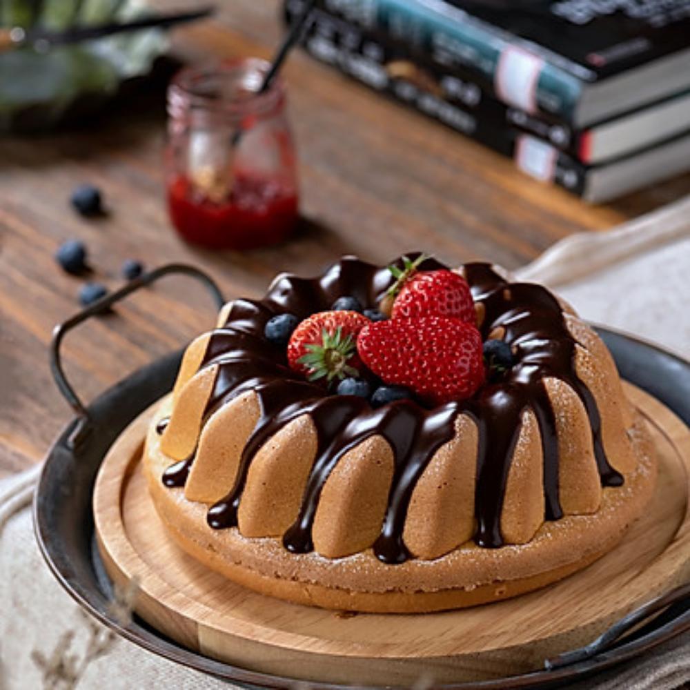 Single Large Savarin Cake Mold Baking Tool Silicone Baking Tray Manual Bread Kitchen Accessories LD388