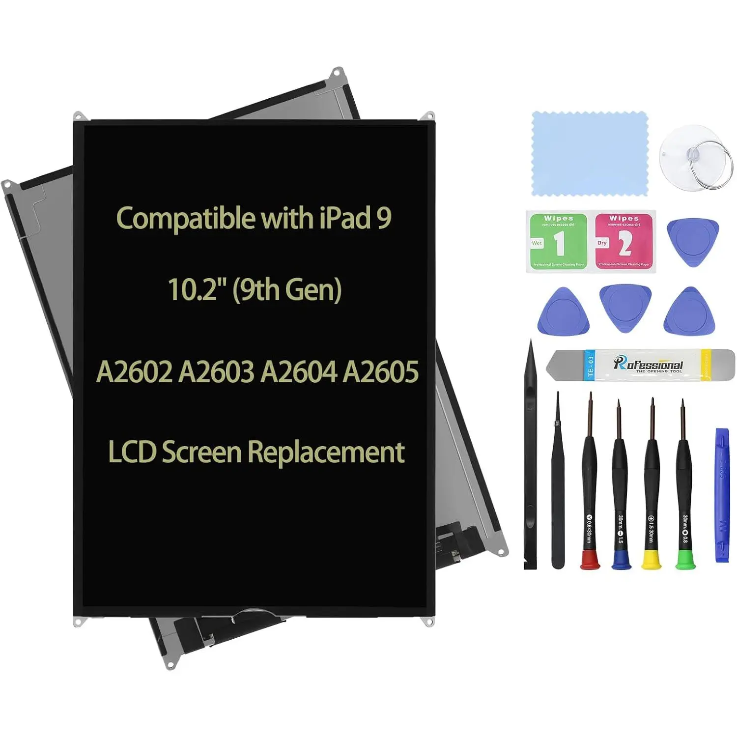 LCD Screen  10.2" Compatible with iPad 9 9th Gen A2602 A2603 A2604 A2605 Display LCD Screen   Repair Kit (Panel Only)