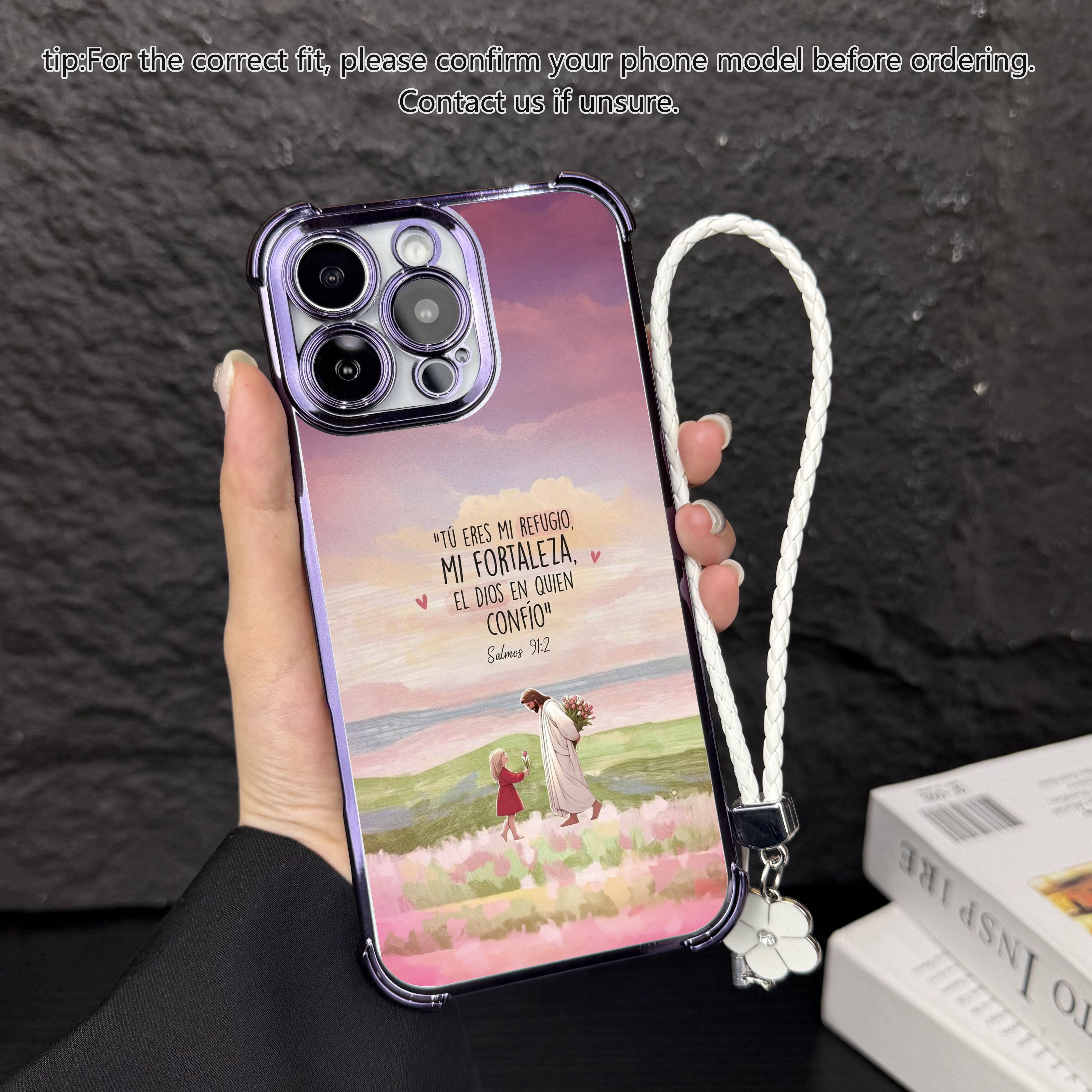 Oil painting style faith hanging rope phone case, airbag anti fall protection, electroplated border TPU phone protective case, suitable for iPhone 17 Pro Max, Air, 16, 15 Plus, 14, 13, 12, 11 and Samsung Galaxy S25, S24, S23, S22 Christ phone cases. A161 Oil painting style faith hanging rope phone case, airbag anti fall protection, electroplated border TPU phone protective case, suitable for iPhone 17 Pro Max, Air, 16, 15 Plus, 14, 13, 12, 11 and Samsung Galaxy S25, S24, S23, S22 Christ phone cases. A161