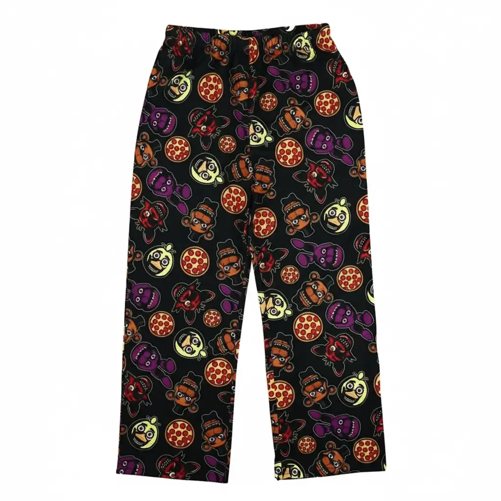 Unisex Scary 5 night Game Lounge Pants – Cozy Sleep Bottoms for Horror Lovers