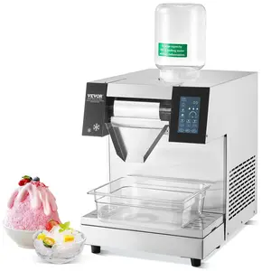 VEVOR Commercial Snowflake Ice Machine,  573LBS/24H Snowflake Ice Maker, Stainless Steel Ice Shaver Machine, Electric Snow Cone Maker, Air Cooling System for Rapid Heat Dissipation, for Bakery, Cafe