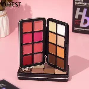 16 Color Matte Eyeshadow & Blush Palette, Highly Pigmented Palette, Waterproof Long-lasting Makeup, Versatile Concealer & Contour for All Skin Tones, Eyeshadow Palettes, Cosmetic