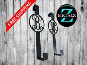 Wreaths door hanger. monogram  personalize metal