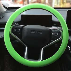 Green  Steering Wheel Cover: Universal  13.5 to 15 inches  Steering Cover Compatible with   Models Fit for Round D Shape