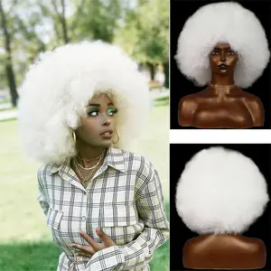 A Vintage 70S Afro-Style Curly Wig with Density, Featuring a Soft And Full Fluffy Look, Perfect for Parties And Cosplay