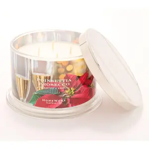 HomeWorx by Slatkin + Co. 18oz Poinsetta Prosecco Candle