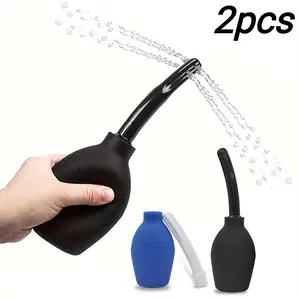 2pcs Silicone Ball Flush Cleaner with Silicone Nozzle Douche Cleaner ,Soft Silicone Material, ball rinser Gentle Cleaning Solution, Personal Care Product for Home & Travel, 360° Deep Cleansing Care Kit for men and women