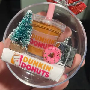 Dunkin Donuts Christmas Ornament Iced Coffee