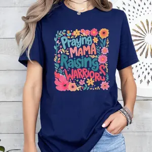 Praying Mama Raising Warriors Shirt, Christian Mom Tshirt, Religious Floral Mom Shirt, Bible Verse Shirt, Mother's Day Shirt, Mother's Day D