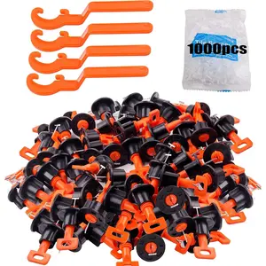 Tile Leveling System Kit with 200 count Tile Leveler & 4 Special Wrenches & 1000 count 2mm Tile Spacers