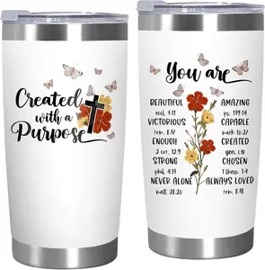 Christmas Birthday Gifts for Women - You Are Stainless Steel Insulated Coffee Tumbler With Lid 20 Oz - Inspirational Christian Gifts for Women, Birthday Gift for Wife Friends Mom Grandma 20 OZ Stainless Steel Tumbler