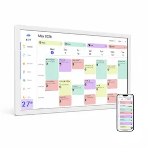 27 inch Smart Calendar Max Digital Calendar & Chore Chart Large Family Organizer with Interactive Touchscreen Display Wall Mountable Portrait Landscape Electronic Home Planner & Gifts