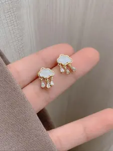 Cloud & Raindrop Tassel Earrings, Lightweight Earring, Minimalist Design, Perfect for Women, Ideal for Daily Wear, Travel, Parties, Banquets