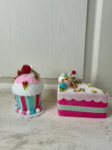 4.5 Inch Sundae And Cake Ornament Two Styles