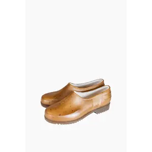 French Recycled Hemp Gardening Clogs in Sepia