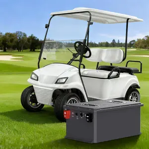 48V (51.2V) 105Ah LiFePO4 Golf Cart Lithium Battery with 20A Battery Charger, 6000+ Deep Cycles,1000A Peak Current, Lithium Battery for Golf Carts, Electric Mobility, RVs, Solar Systems