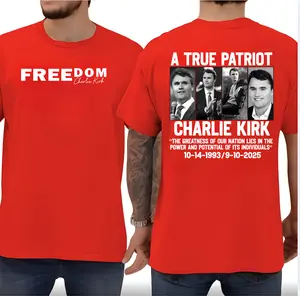 Freedom Charlie Kirk 2 Sides T-Shirt – Justice for Charlie Kirk Shirt, Faith-Based Unisex Tee For Men & Women, Apparel Made In The USA