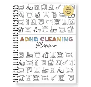 ADHD Cleaning Planner - Organize Your Routine, Manage Tasks, Stay On Track, Ideal for ADHD Users, Simplifies Cleaning, Durable Paper