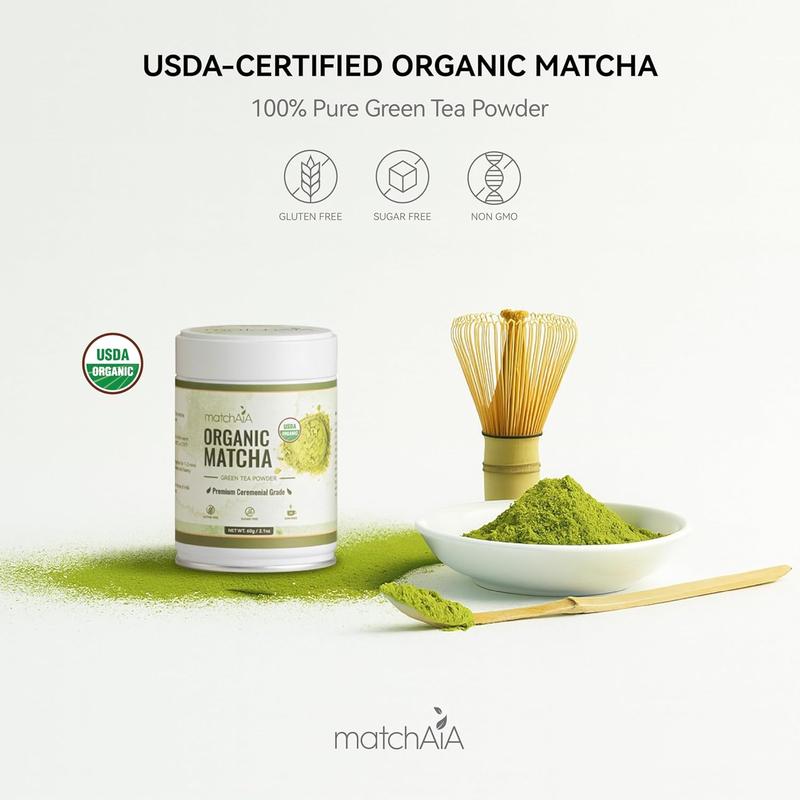 Premium Ceremonial Grade Organic Matcha Powder (60g / 2.1oz Tin Can)