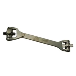 212 MAIN 8-1 Multi-Size Drain Plug Wrench - High Torque for High Torque Jobs, Magnetic Grip, Nickel Plated, Offset Handle, Square & Hex Male Ends