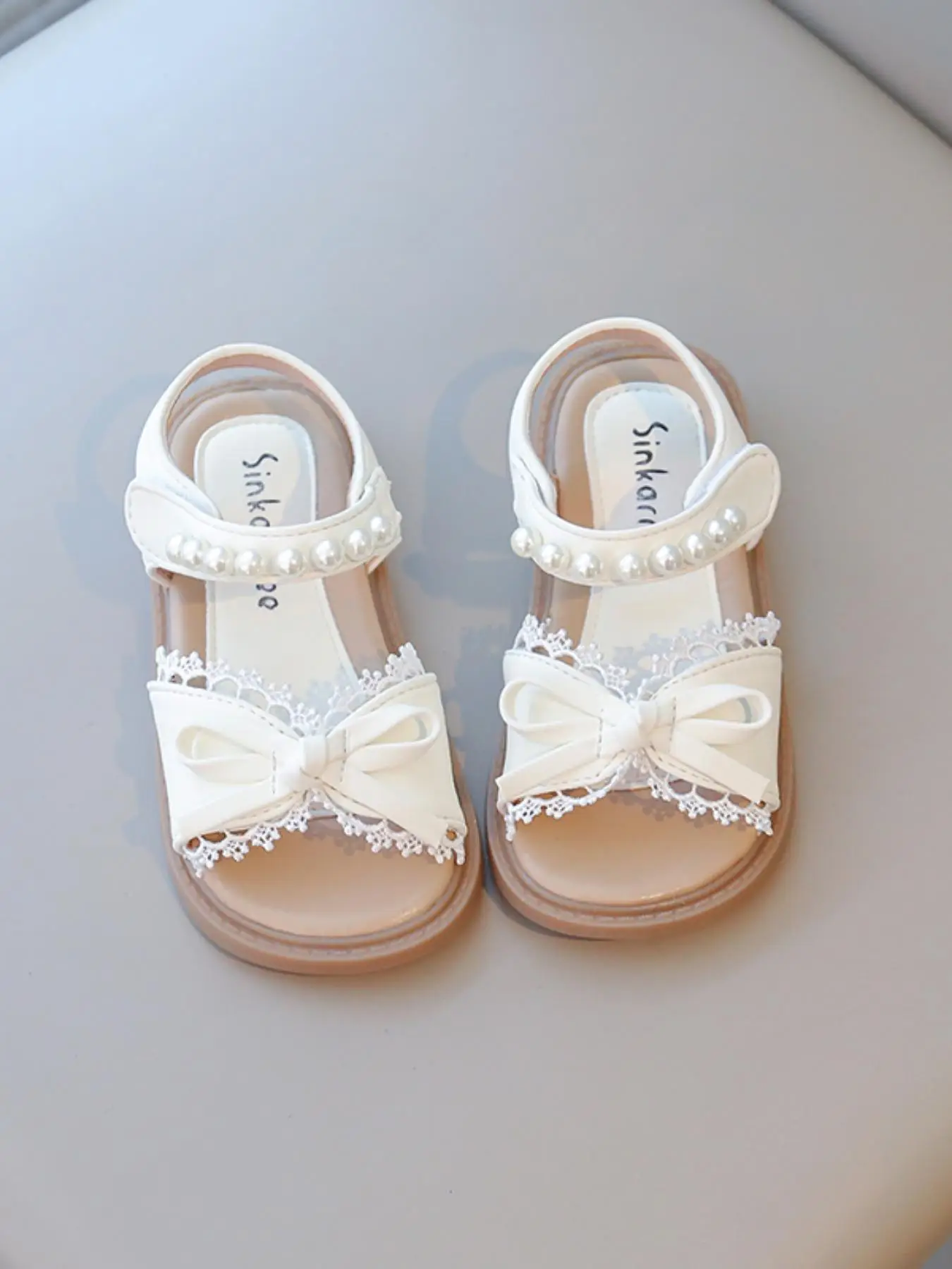 Girl's Bow Decorated Sandals, Cute Lace Trim Sandals for Summer, Casual Comfortable Sandals for Daily Wear