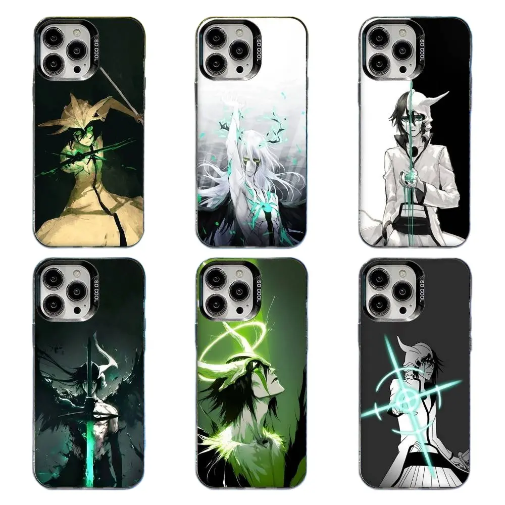 Anime Bleach Ulquiorra Cifer Phone Cases For iPhone 17 16 15 14 13 12 11 Promax Pro Air Plus Black IMD Matte Shockproof Cover Protection Gifts For Christmas Halloween Birthday