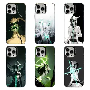 Anime Bleach Ulquiorra Cifer Phone Cases For iPhone 17 16 15 14 13 12 11 Promax Pro Air Plus Black IMD Matte Shockproof Cover Protection Gifts For Christmas Halloween Birthday