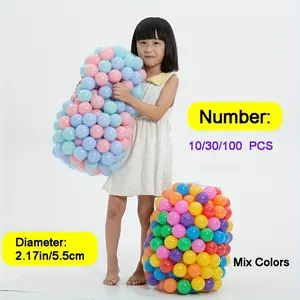 Thick High-Quality Ocean Balls, Durable Pe Material, Candy Color, Home Inflatable Pool Filler, Kindergarten Early Education Toy, Ball Pit