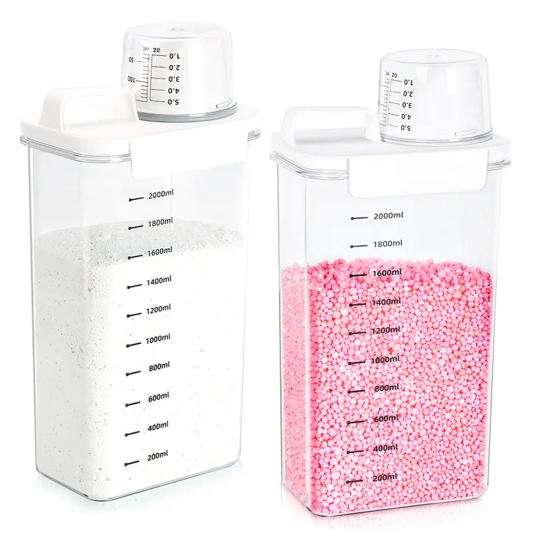 2 Packs Laundry Detergent Dispenser, Tokokimo Laundry Power Container,Laundry Scent Booster Beads Dispenser for Washing Powder, Soda Powder, Grain
