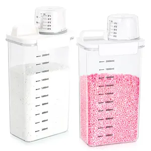 2 Packs Laundry Detergent Dispenser, Tokokimo Laundry Power Container,Laundry Scent Booster Beads Dispenser for Washing Powder, Soda Powder, Grain