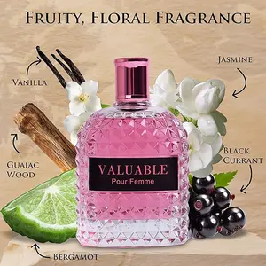 Secret Plus VALUABLE Eau De Parfum Spray For Women Fruity Floral Fragrance Gourmand Scent Daytime Casual Use For All Skin Types Classic Bottle 3.4 Fl Oz