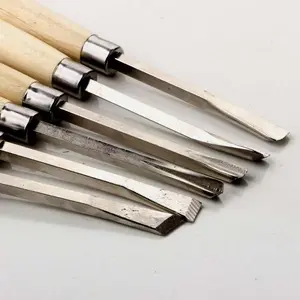 Wood Carving Knife Set, 6-Piece Woodworking Tools Kit, Non-Electric Handheld Carving Knives for Crafting & DIY Projects