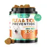 Carmelie Dog Flea & Tick Prevention Support Chews - Collarfree Care, Daily Vitamins & Nutritional Supplement, Soft Texture, 120/200 Count Multi-Pack, Plant-Based Chicken Flavor with Probiotic Boost, Coat Support Oils, Flaxseed for All Breeds & Ages