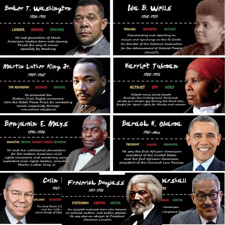 Inspiring Black History Poster 9”x19” Classroom Decoration