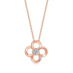 Four‑Leaf Clover Moissanite Necklace