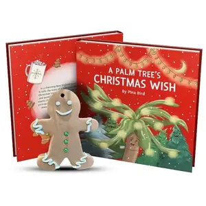 Palm Tree Book & Gingerbread Ornament Bundle | Signed Christmas Gift Set