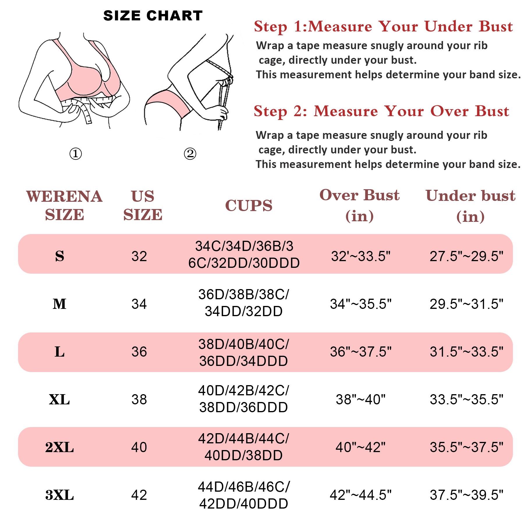 Werena Wireless Bras V-Neck Everyday Bras Seamless Full Coverage No Wire T-shirt Bras with Invisible Jelly Strip & Adjustable Straps for Women's Comfort