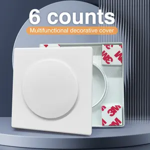 6 Counts Wall Split Flange Covers, ABS Decorative Cover for Wall Fixtures, Versatile for Multiple Uses