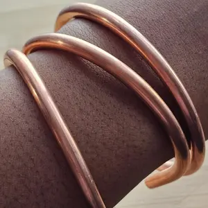 4 Gauge Extra Thick Pure Copper Bangle - Adjustable Raw Copper Cuff Bracelets  [Made-to-Order]