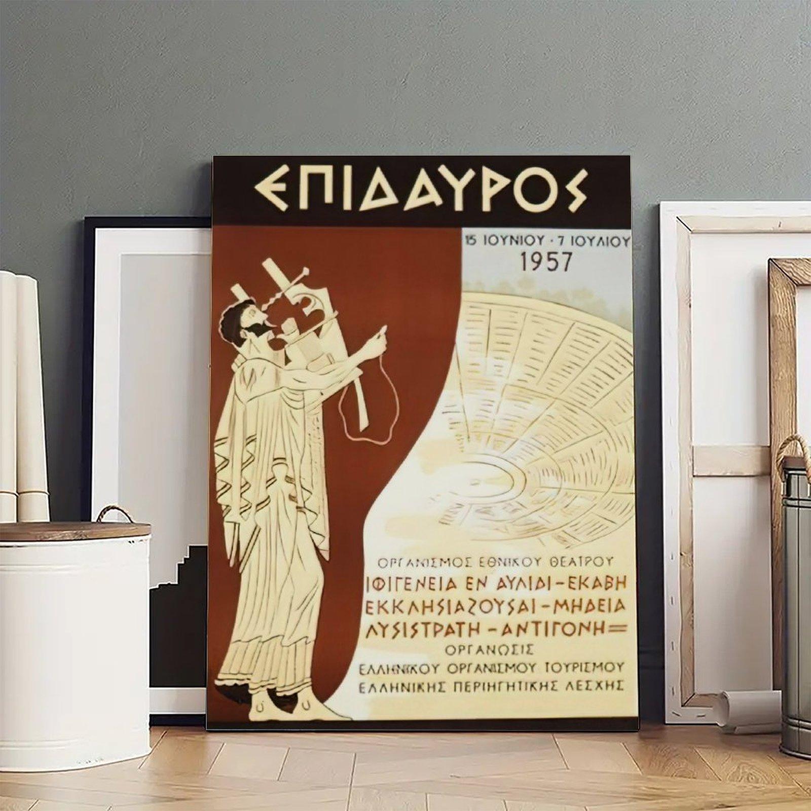 Vintage Greek Tourism Posters Poster Decorative Painting Canvas Wall Art Picture Print Modern Family Bedroom Decor
