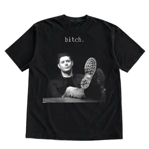 Supernatural Dean Winchester Vintage Graphic Tee, Funny Bitch Quote Shirt, Retro Supernatural TV Show Tee, Aesthetic Black Graphic T-Shirt Trending Streetwear, Gift for Men, Gift for Women,