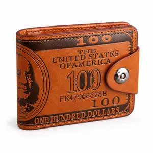 Vintage Billfold Men Wallet, Dollar Bill Compartment, Card & Photo Holder Purse