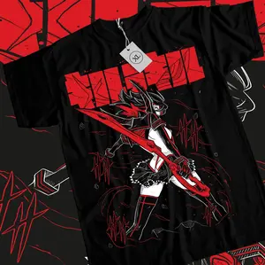 Kill la Kill Ryuko T-Shirt Girl anime ryuko matoi senketsu Shirt Tee All Size color, Waifu Manga Graphic Tee, Japanese Aesthetic Unisex Streetwear Crewneck Short Sleeve Shirt for Men & Women