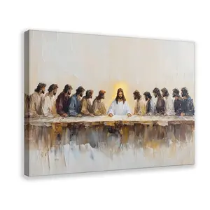 The Last Supper Wall Art, Last Supper Painting Modern Last Supper Print Modern Christian Art Printable Jesus Art Wall Decor, Lord's Supper